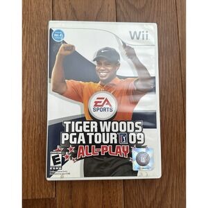 Tiger Woods‎ PGA Tour 09 All-Play Nintendo Wii VGame w/ Manual Tested & Working